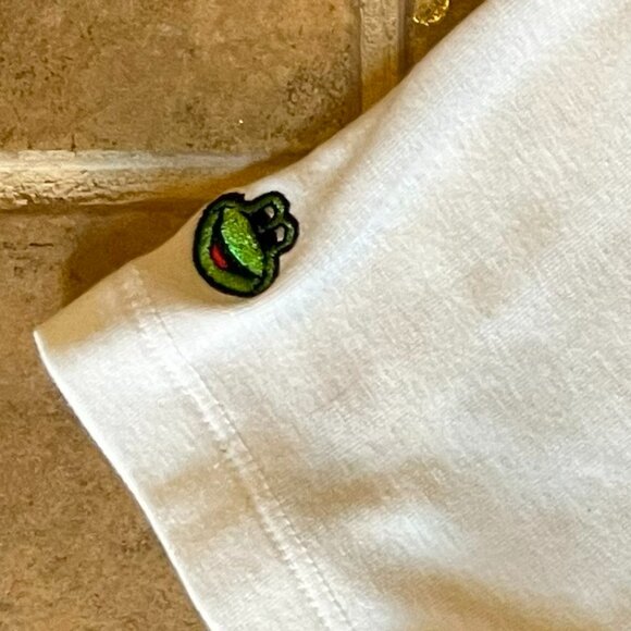 Senor Frog's Kids White Red Embroidered Rose, Vallarta, Mexico Tee T-Shirt Large - Picture 6 of 6